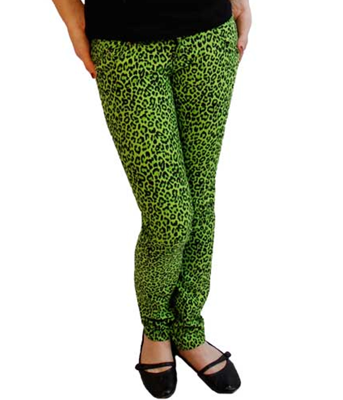 Pantalón Pitillo Leopardo Verde Lima